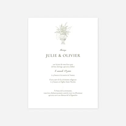Faire-part mariage Romance