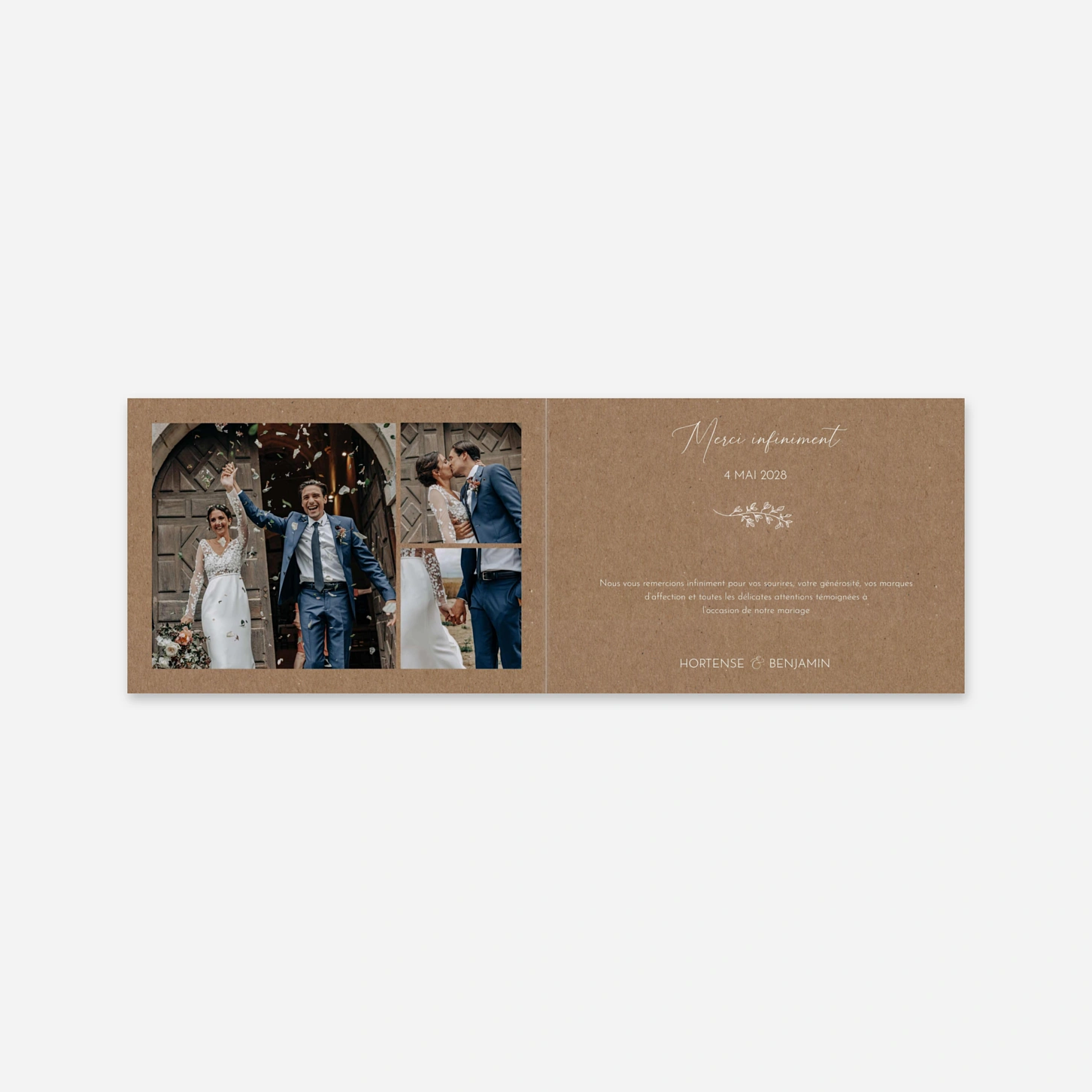 Carte de remerciements Lien précieux