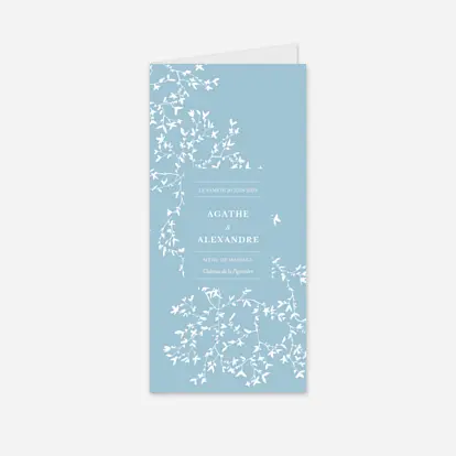 Menu mariage Reflets dans l'eau