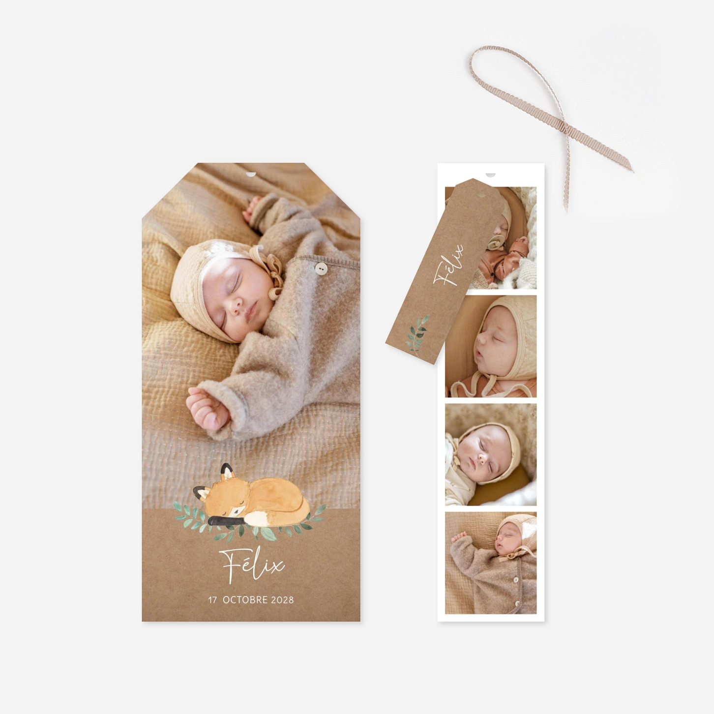 Faire-part naissance Mon doux renard