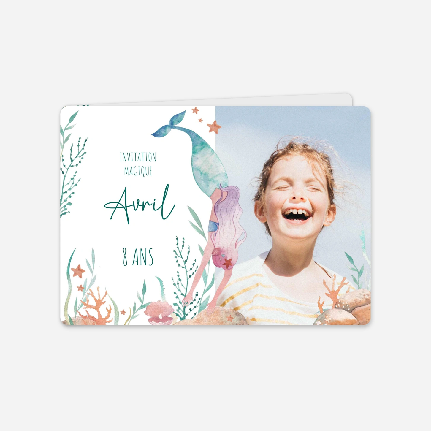 invitation anniversaire enfant Sous l'océan