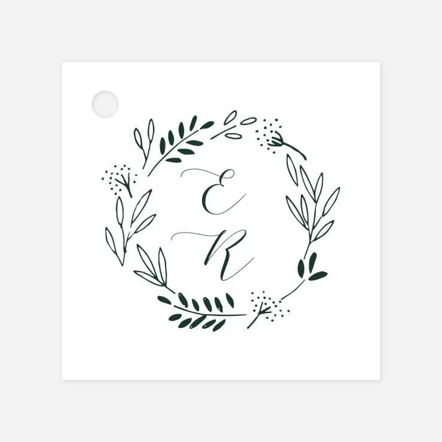 Etiquette perforée mariage Ronde des prés