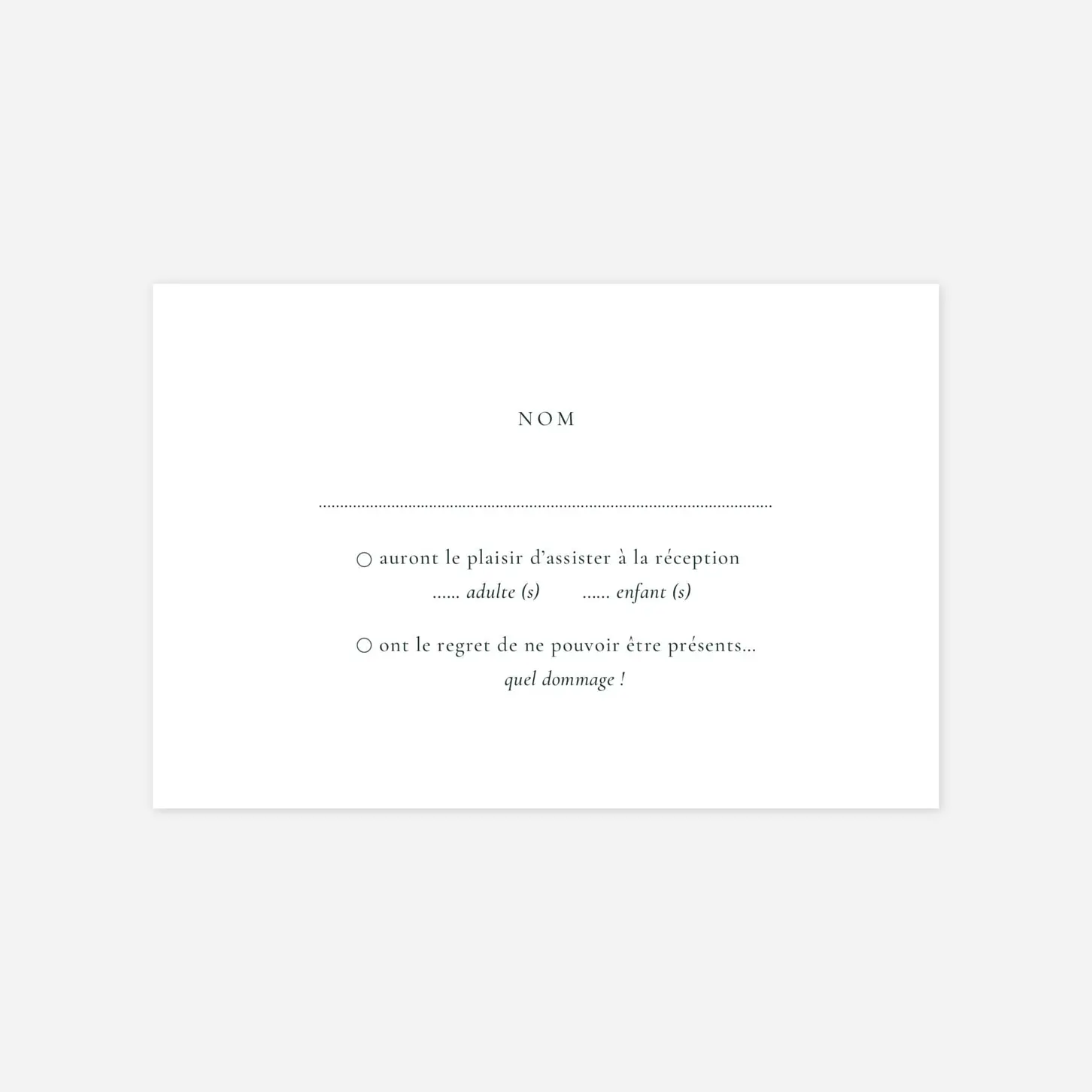 Carton réponse Ronde des prés