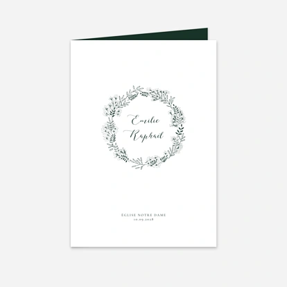 Livret de messe mariage Ronde des prés