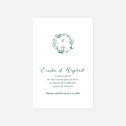 Carte Invitation Mariage Ronde des prés