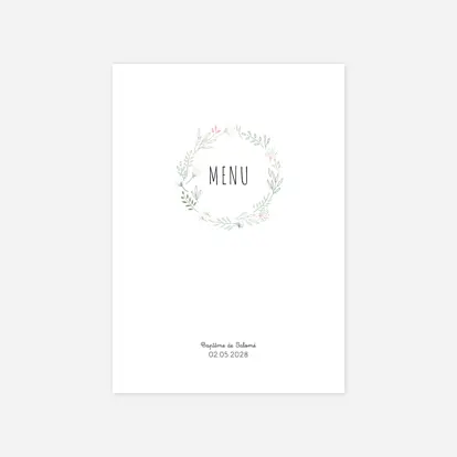 Menu baptême Ronde des prés