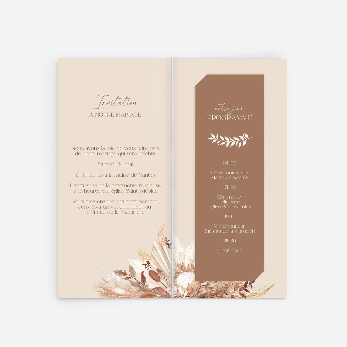 Faire-part mariage Douce lueur