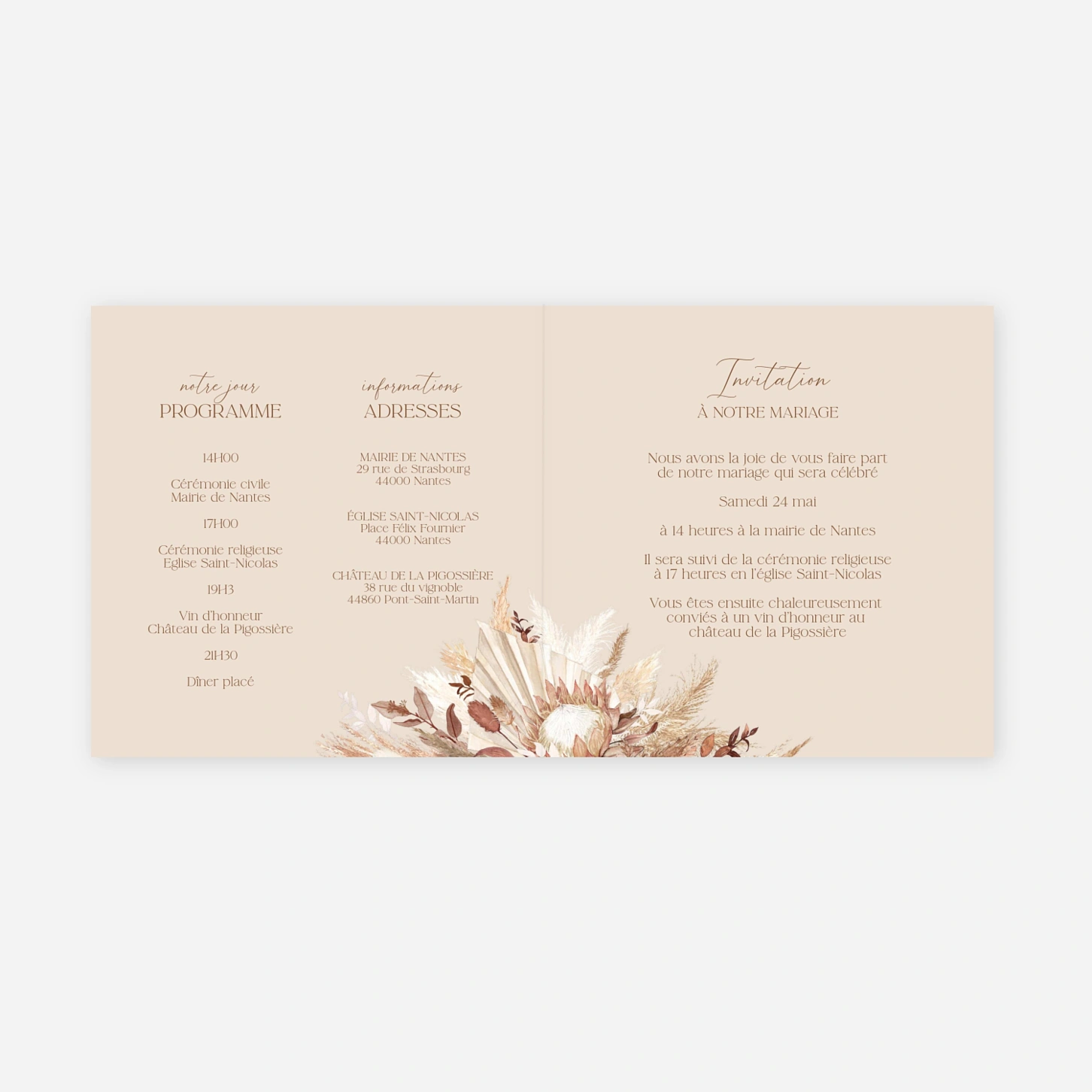 Faire-part mariage Douce lueur
