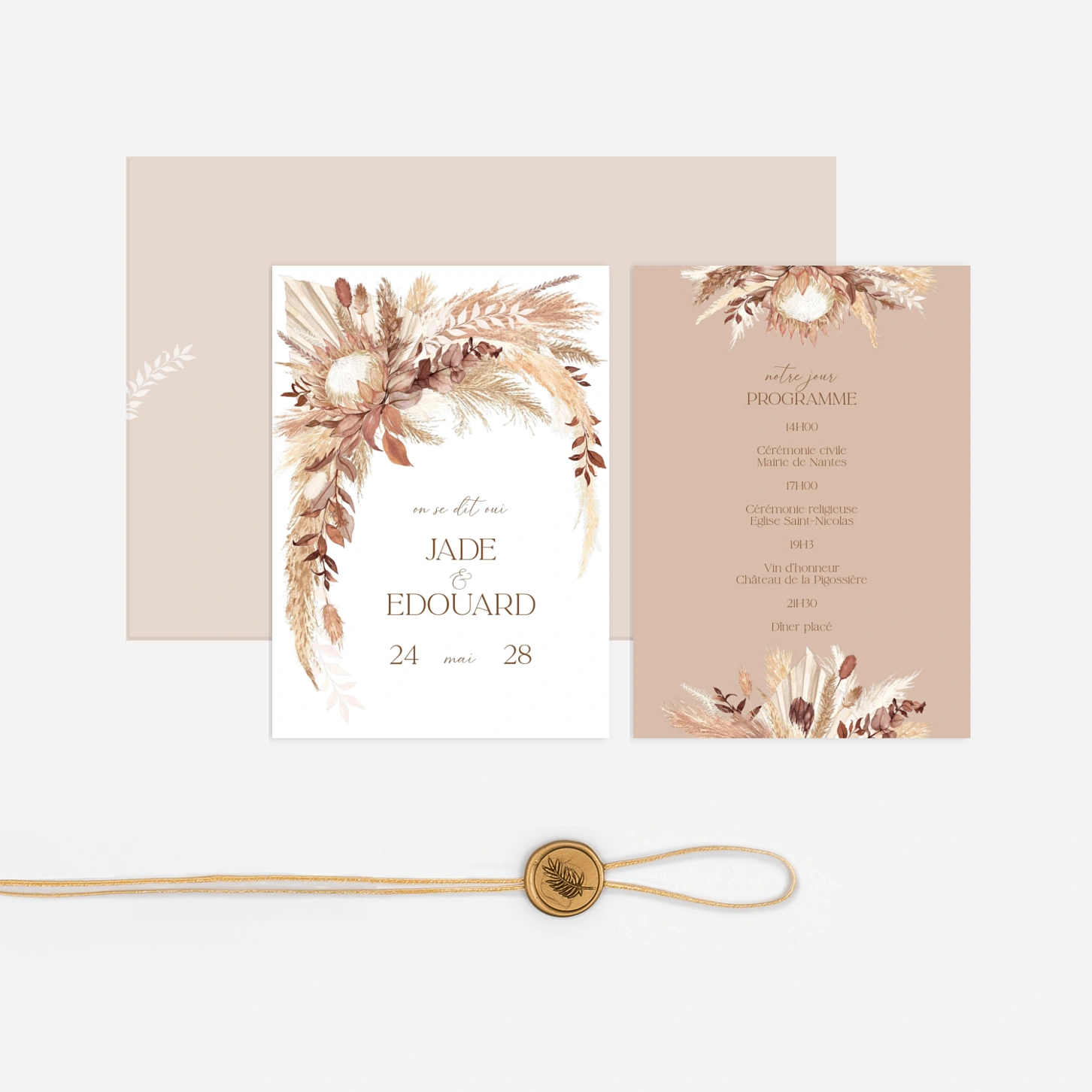 Faire-part mariage Douce lueur