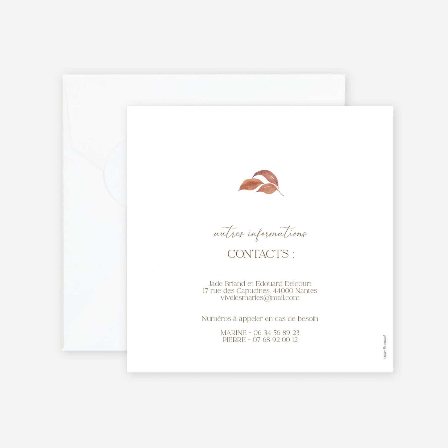 Faire-part mariage Douce lueur