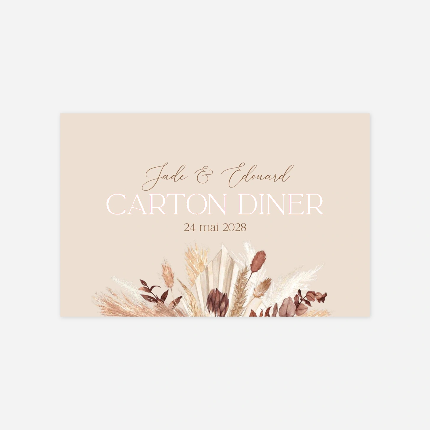 Carton d'invitation Douce lueur