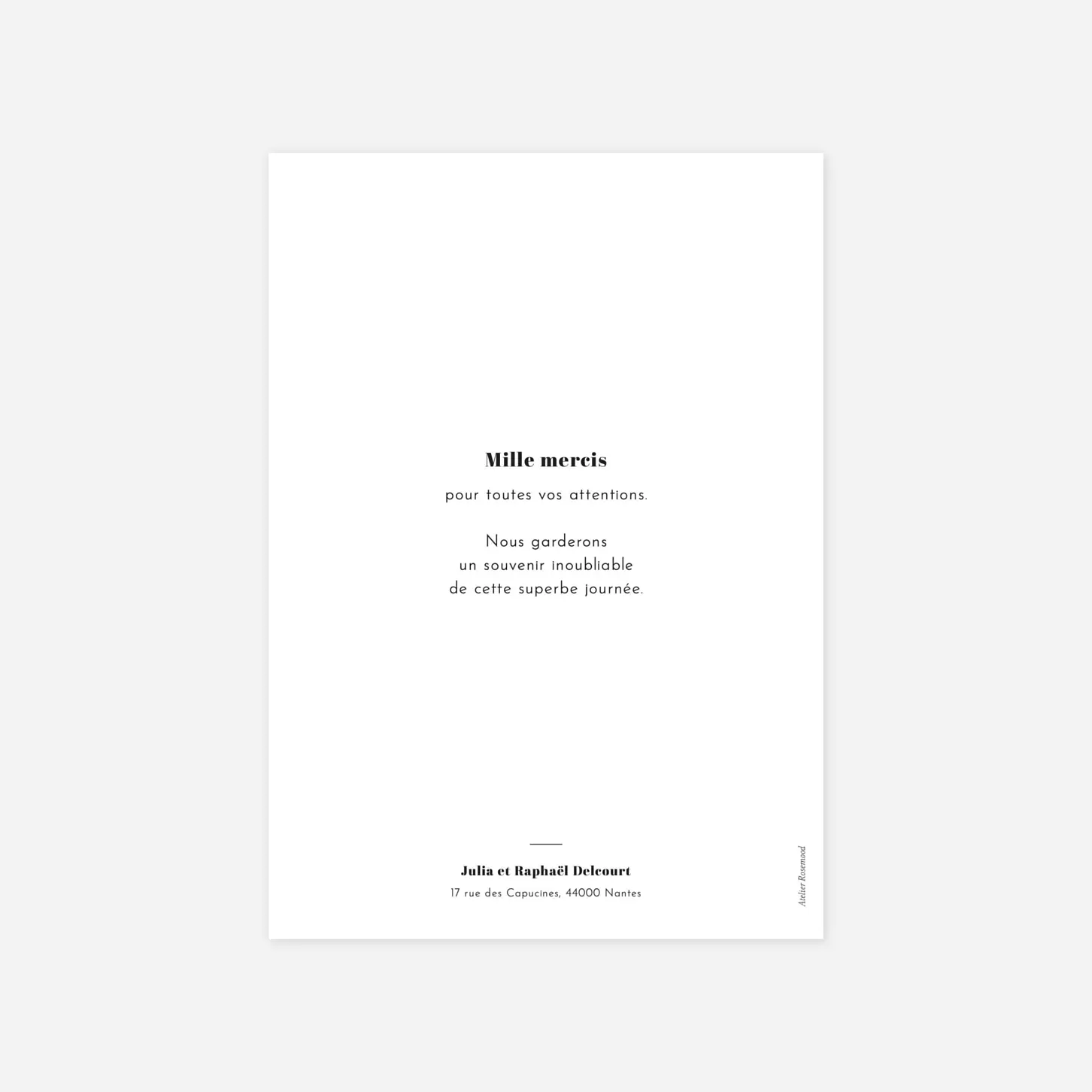 Carte de remerciements Retrospective