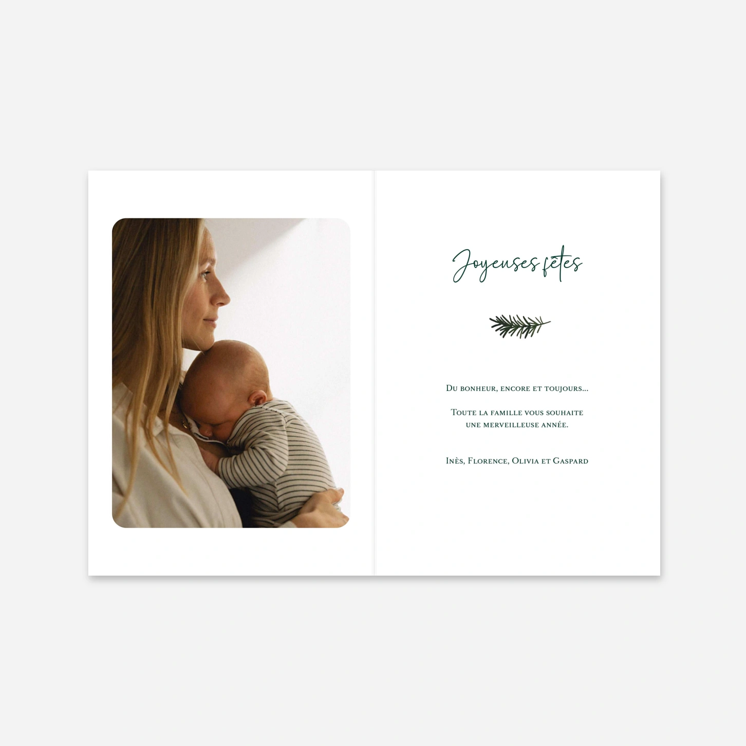 Carte de voeux Reflets dorés