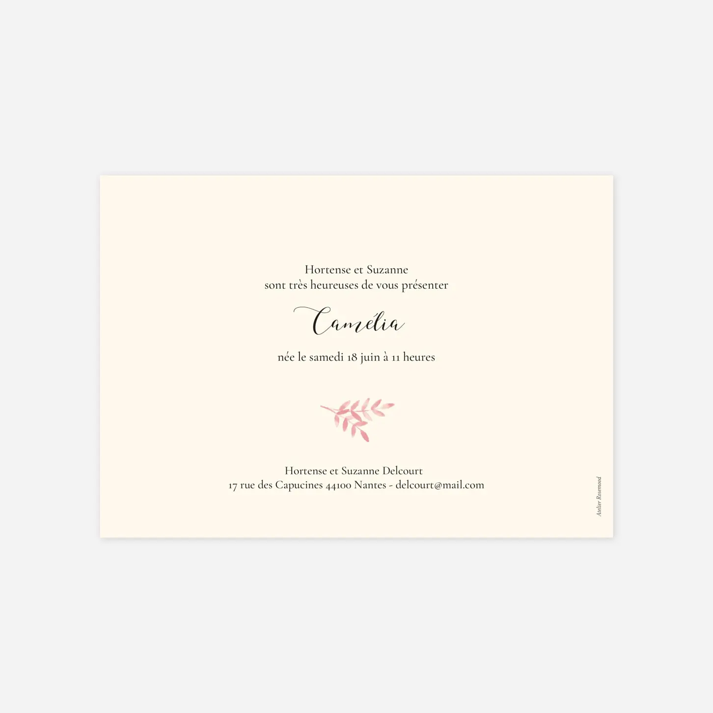 Faire-part naissance Ritournelle
