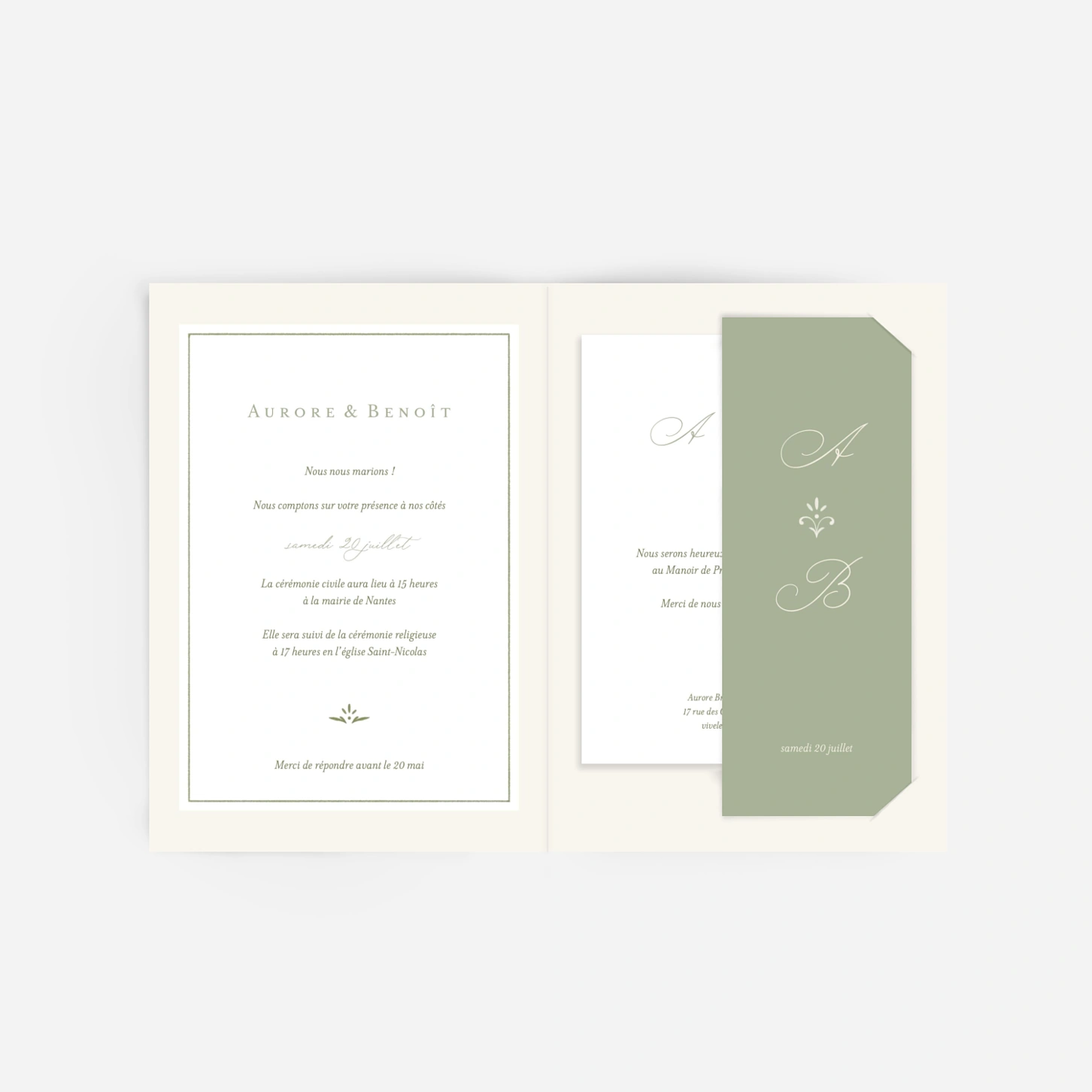 Faire-part mariage Romance vintage