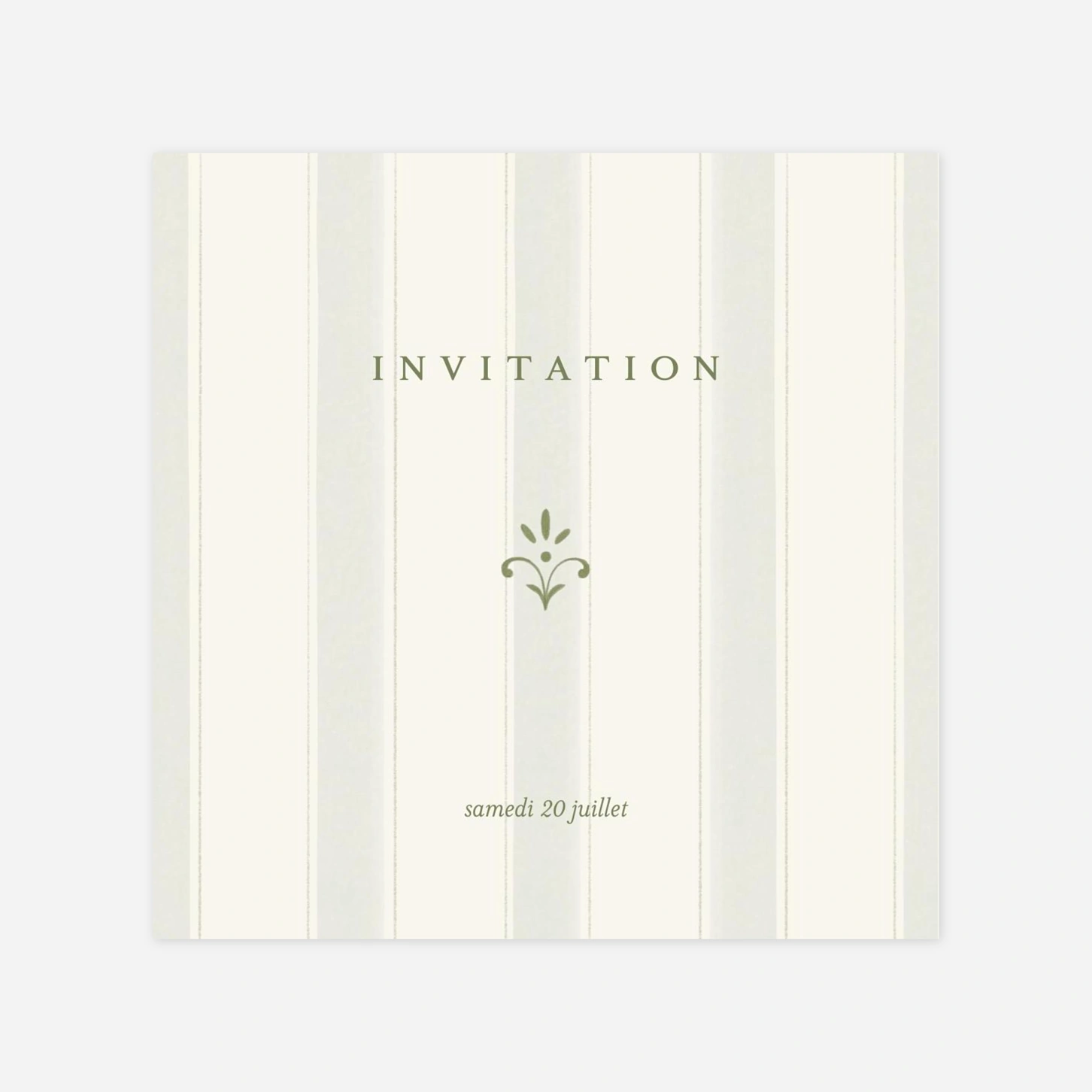 Carton d'invitation Romance vintage