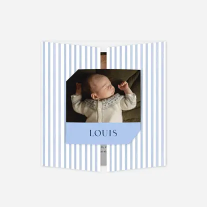 Faire-part naissance Rayures pastels