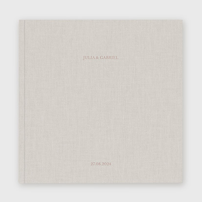 Livre photo couverture tissu titre doré 