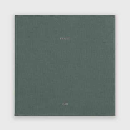 Livre photo couverture tissu titre doré 