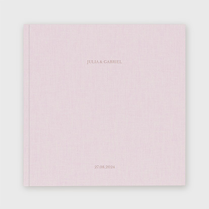 Livre photo couverture tissu titre doré 