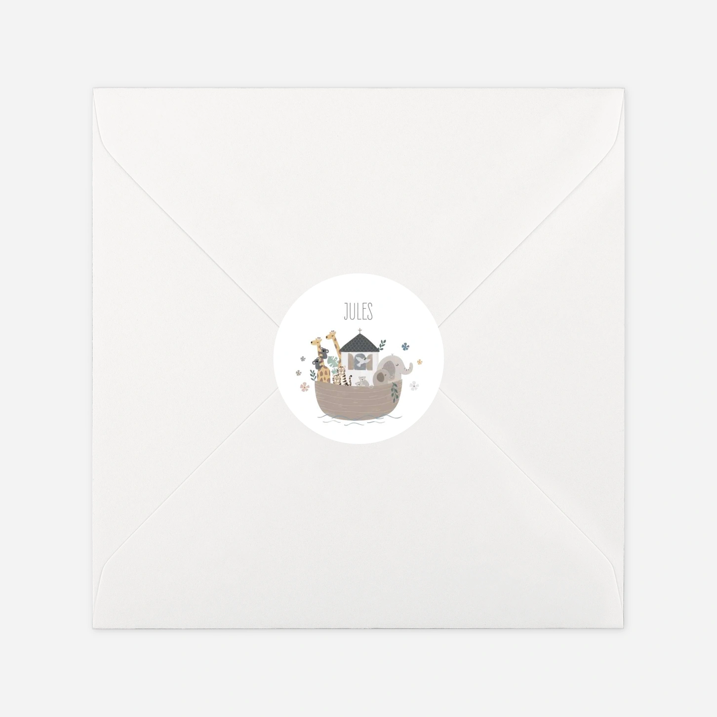 Stickers pour enveloppes baptême Tendre horizon