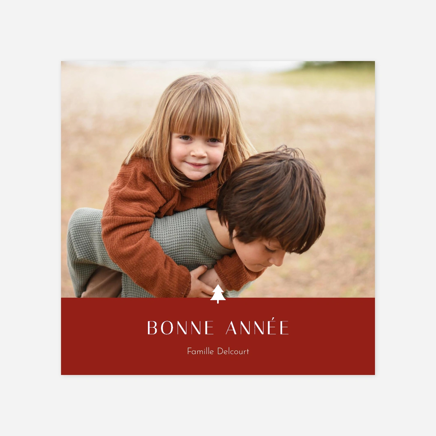 Carte de voeux Sapin d'or