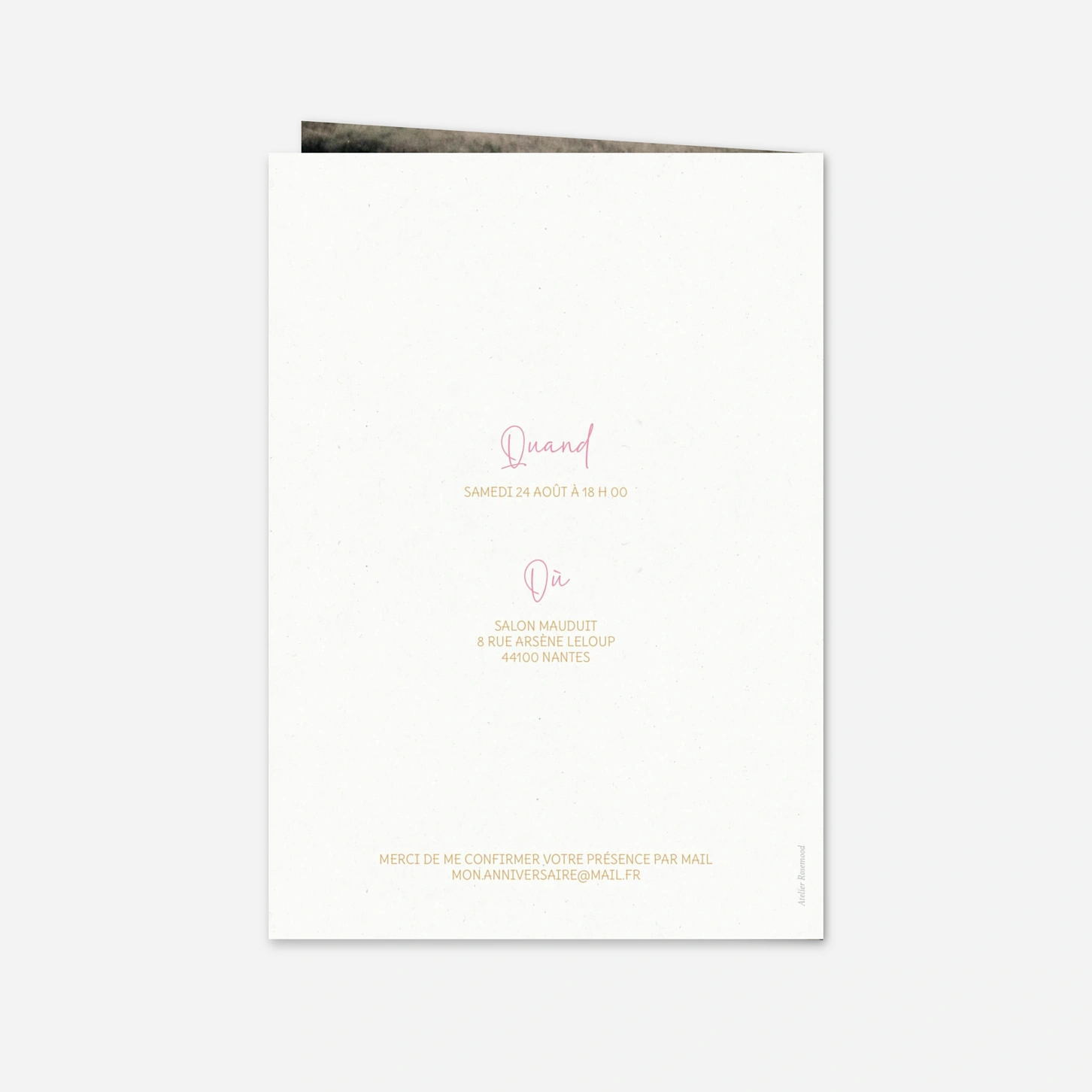 invitation anniversaire Délice de fête