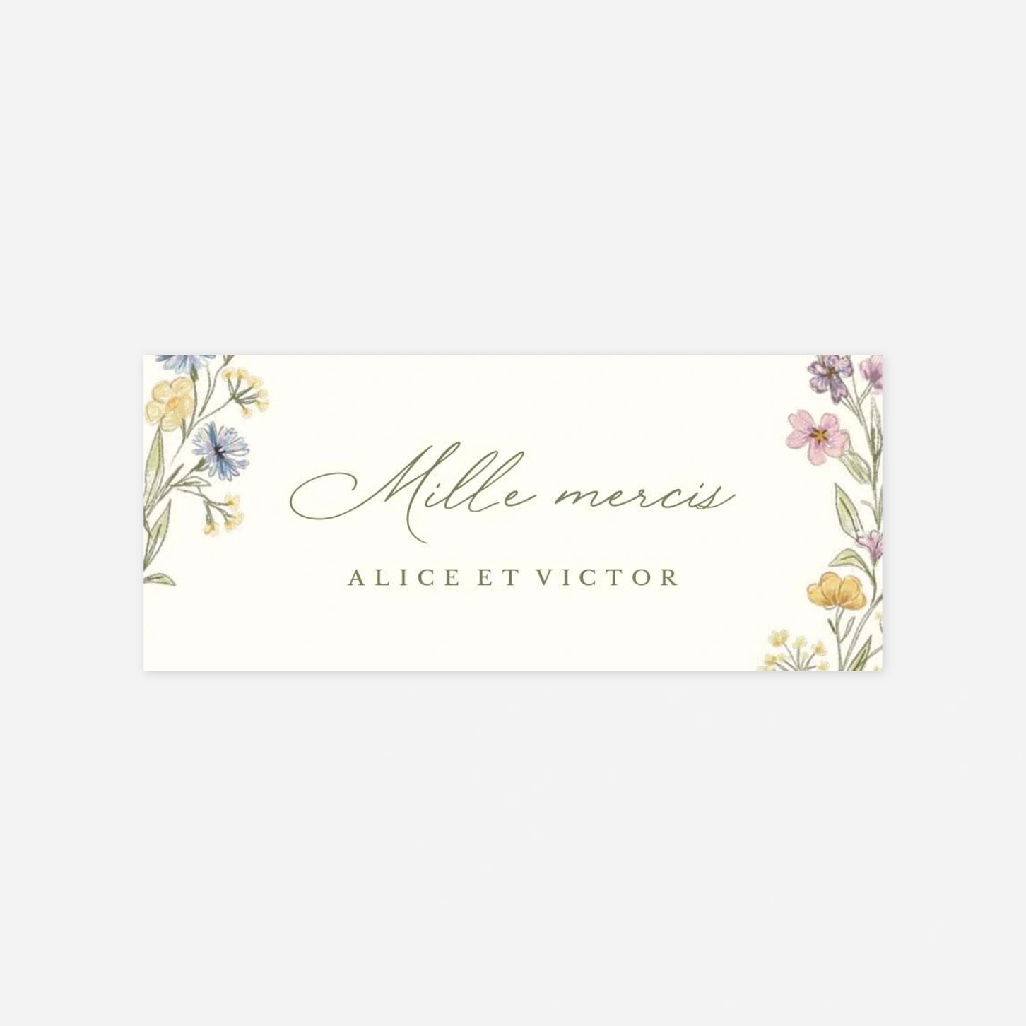 Stickers mariage Serment floral
