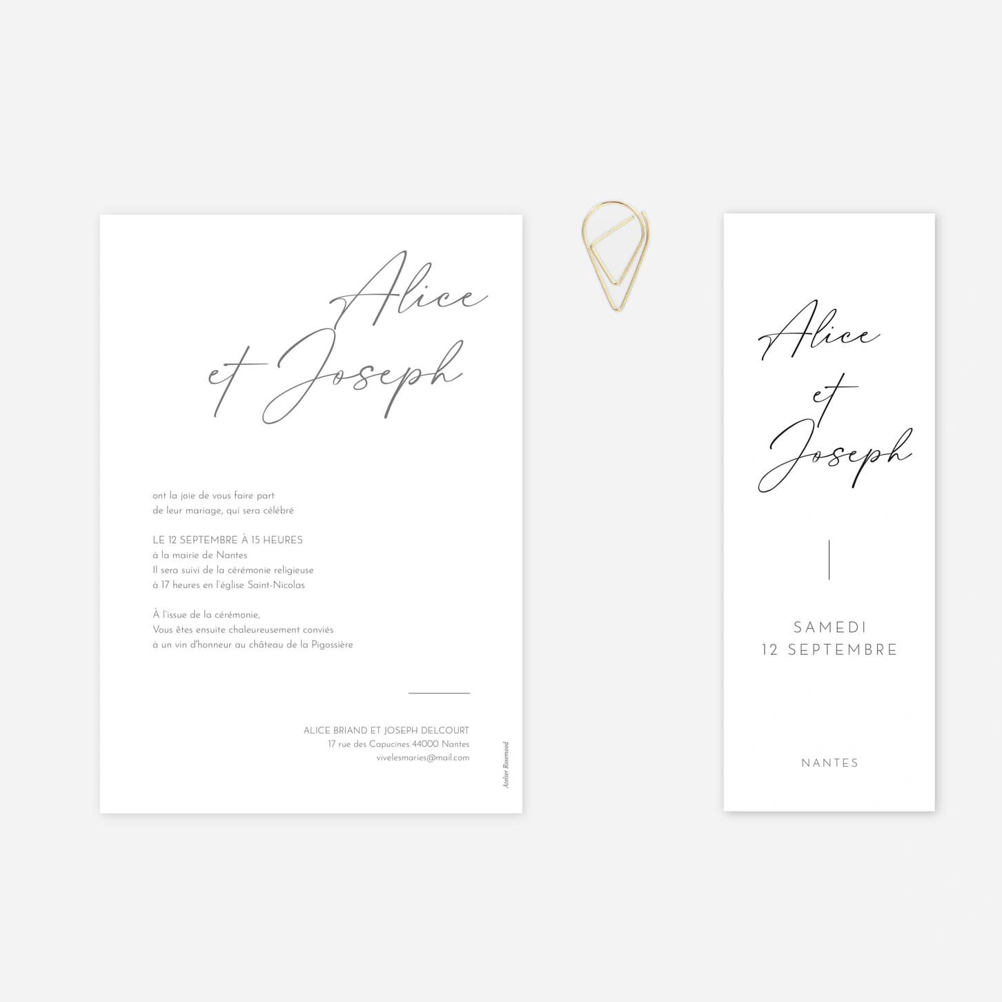 Faire-part mariage Signature I