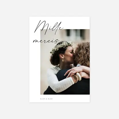 Carte de remerciements Signature II