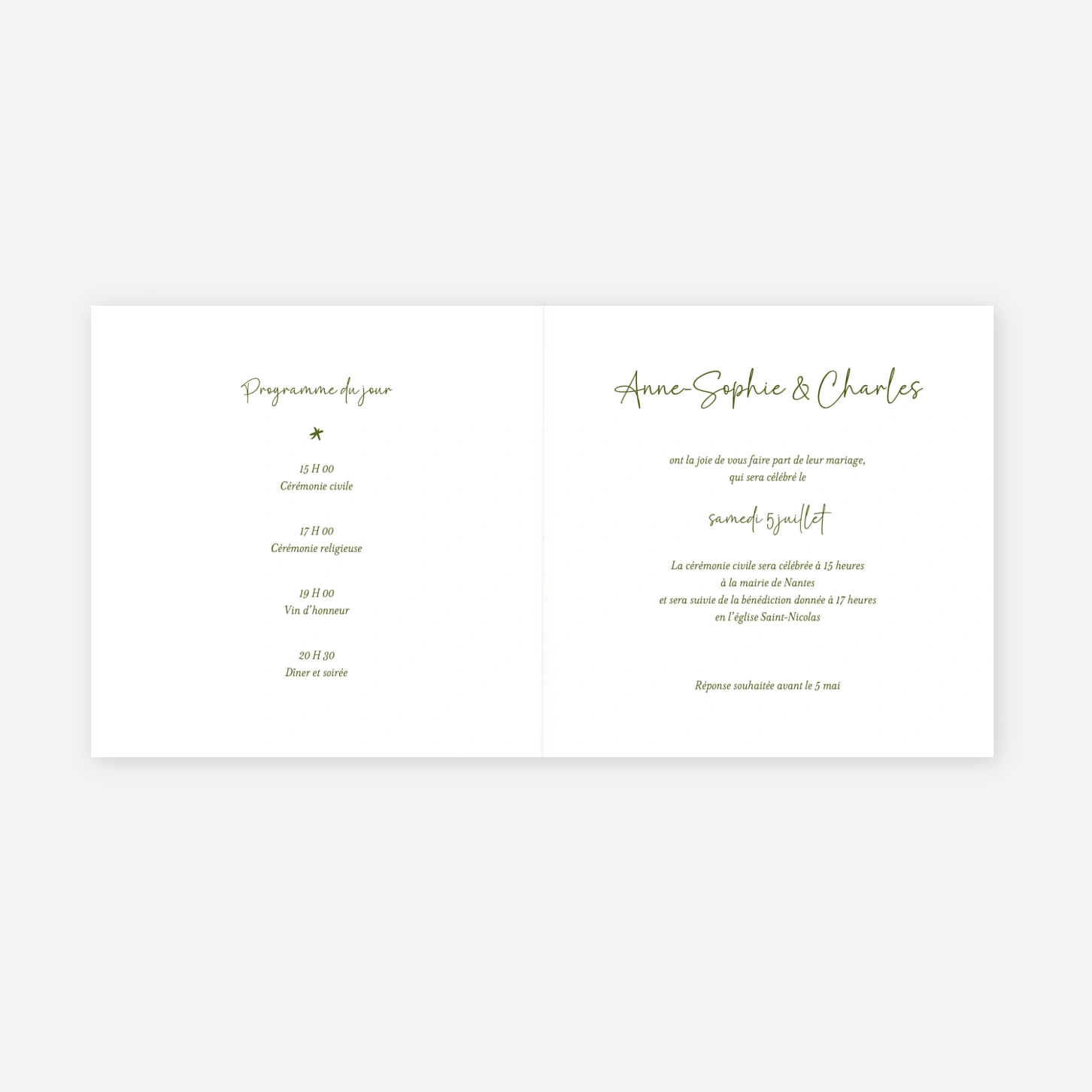 Faire-part mariage Silvano