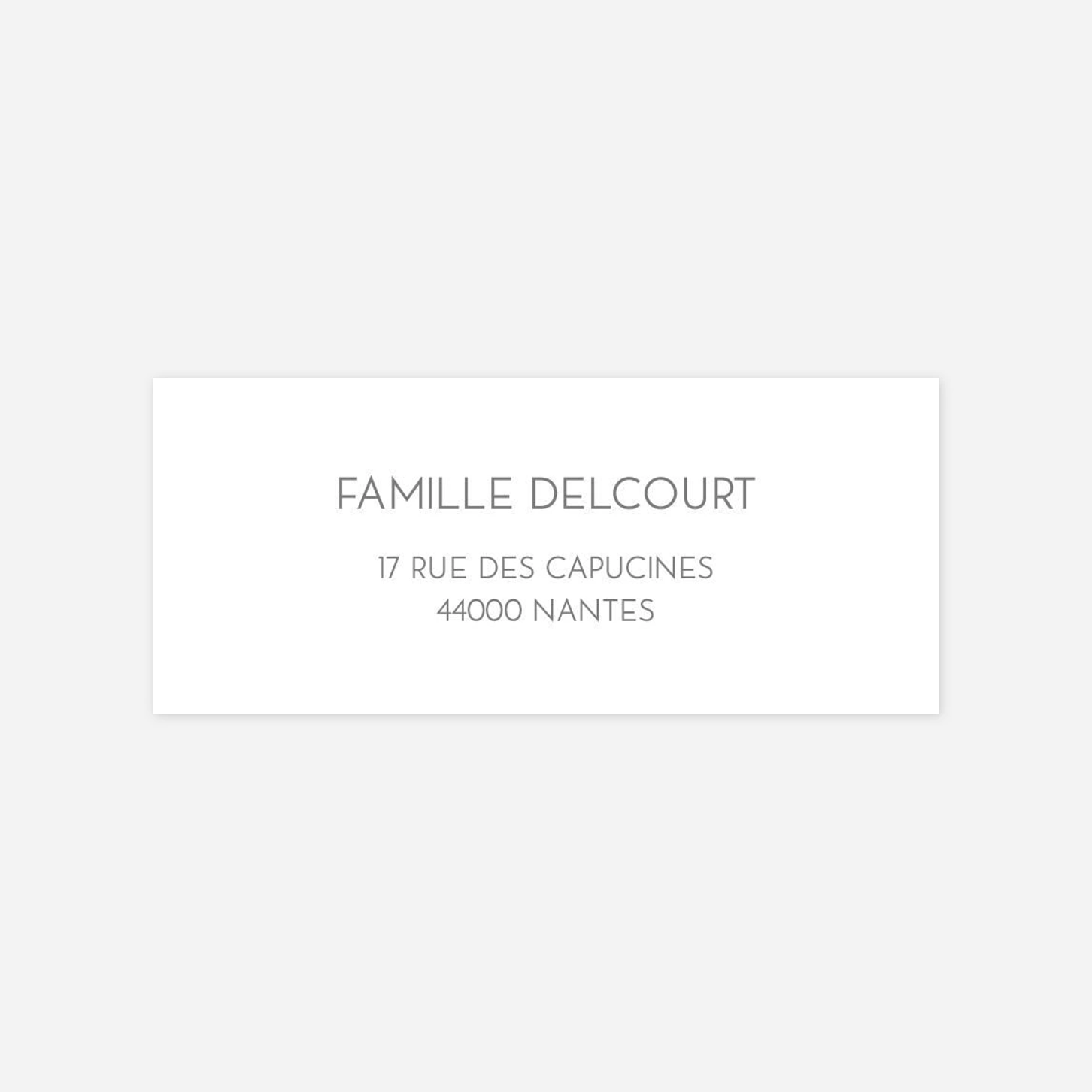 Étiquette expéditeur voeux Simple photo portrait
