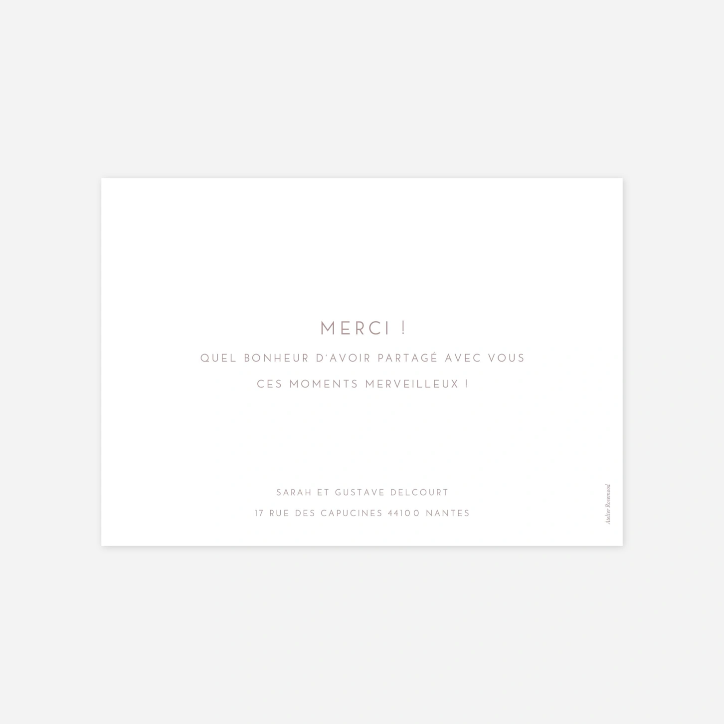 Carte de remerciements Simple photo portrait