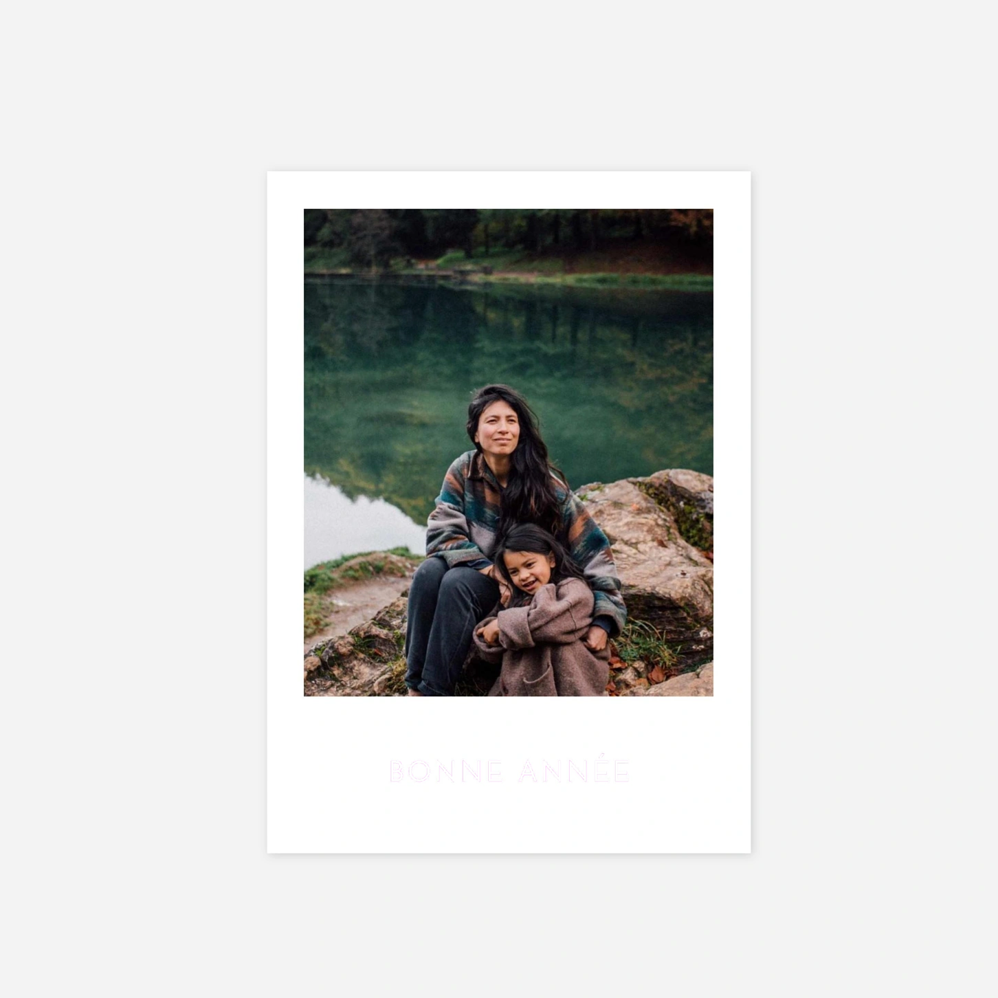 Carte de voeux Simple photo portrait