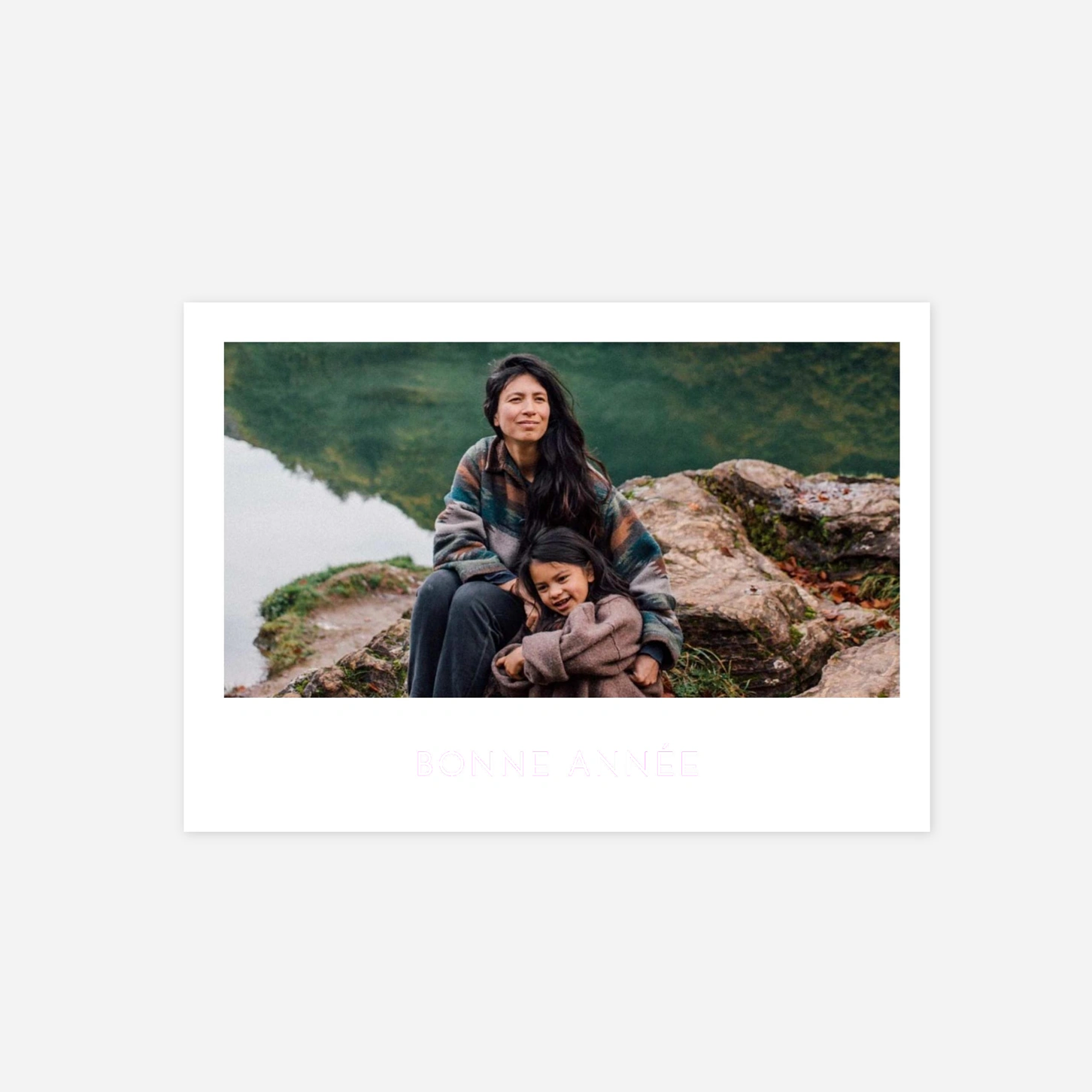 Carte de voeux Simple photo portrait