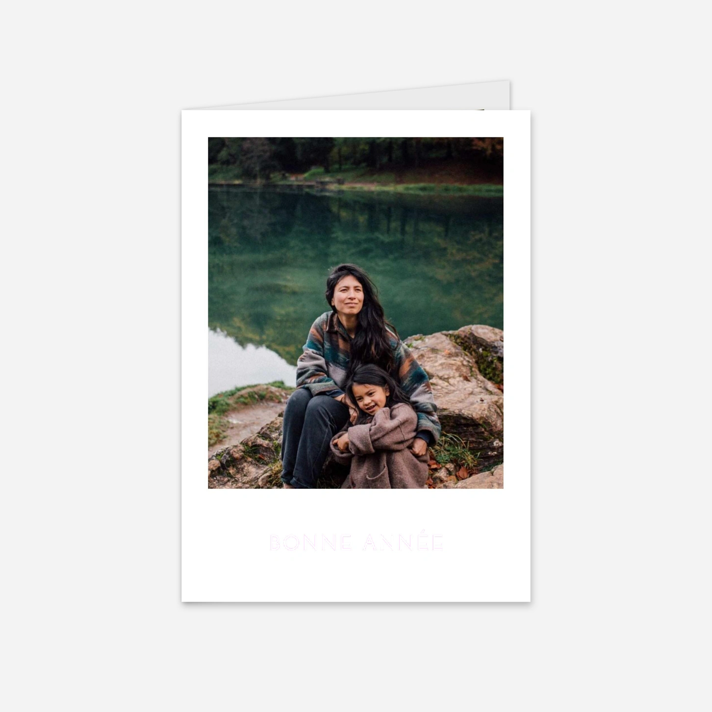 Carte de voeux Simple photo portrait