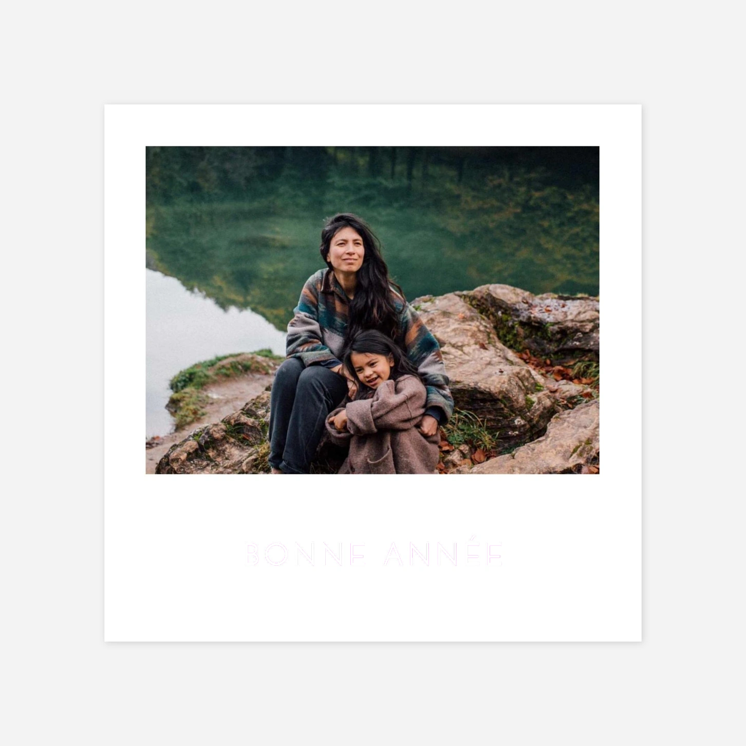 Carte de voeux Simple photo portrait