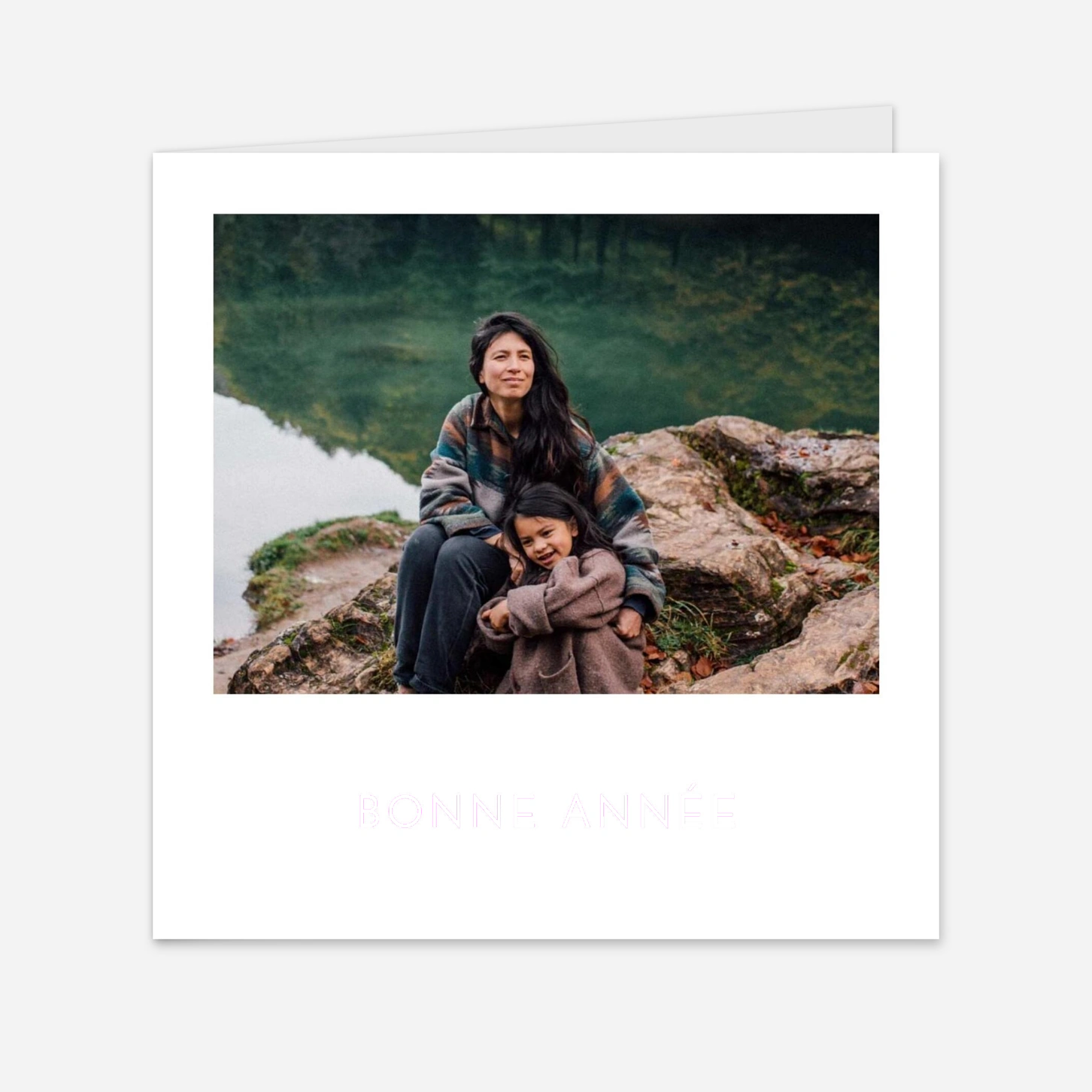 Carte de voeux Simple photo portrait