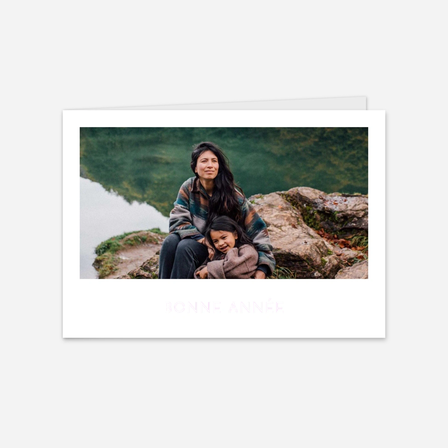 Carte de voeux Simple photo portrait