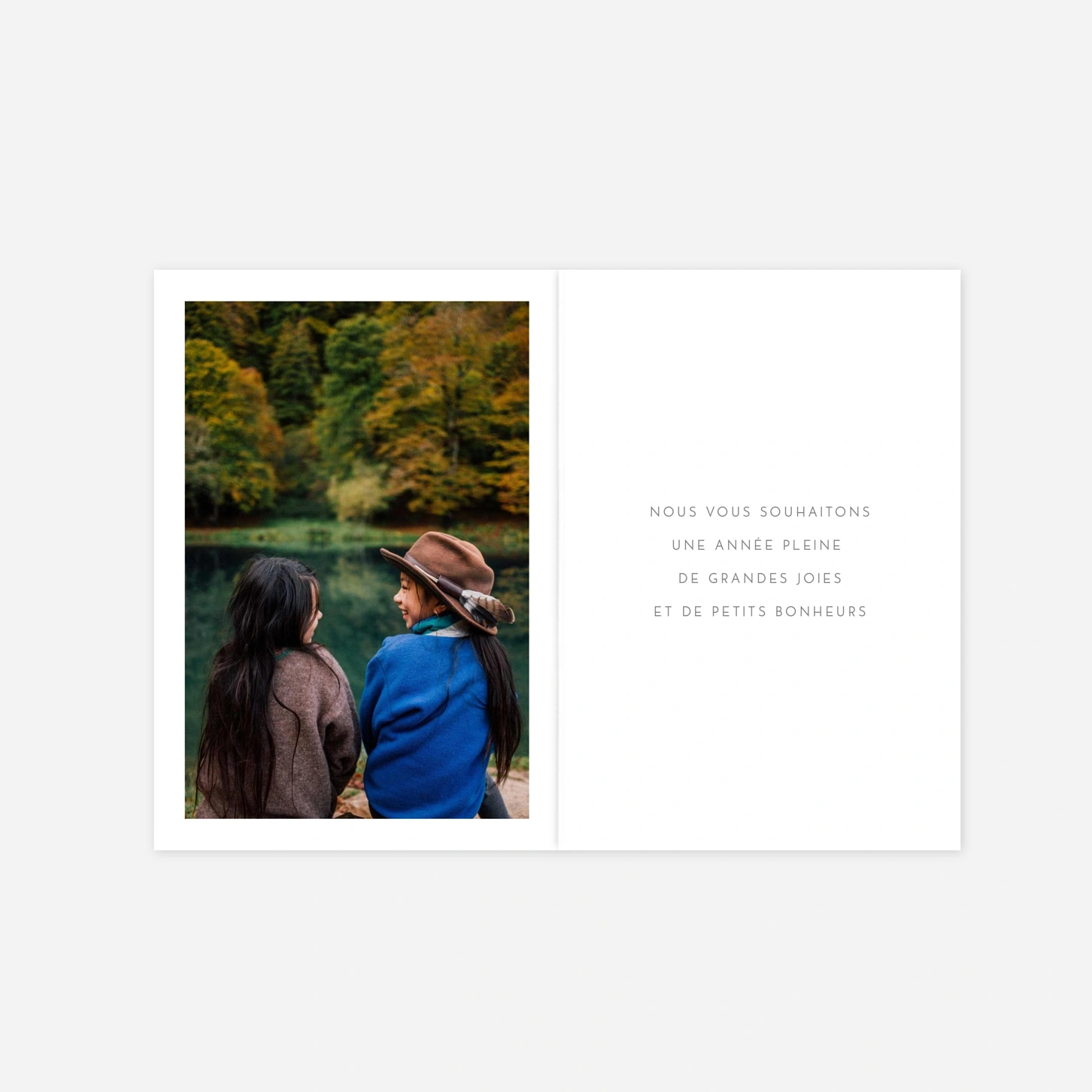 Carte de voeux Simple photo portrait