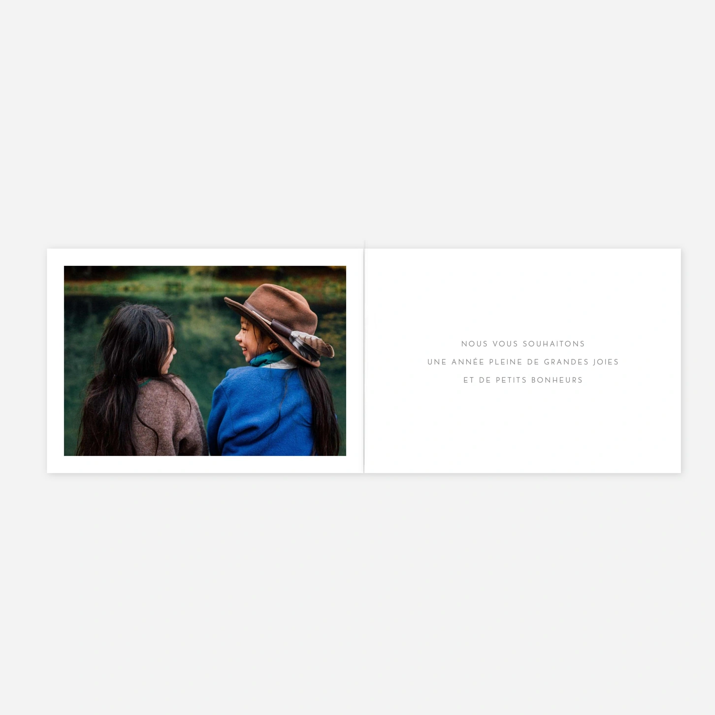 Carte de voeux Simple photo portrait