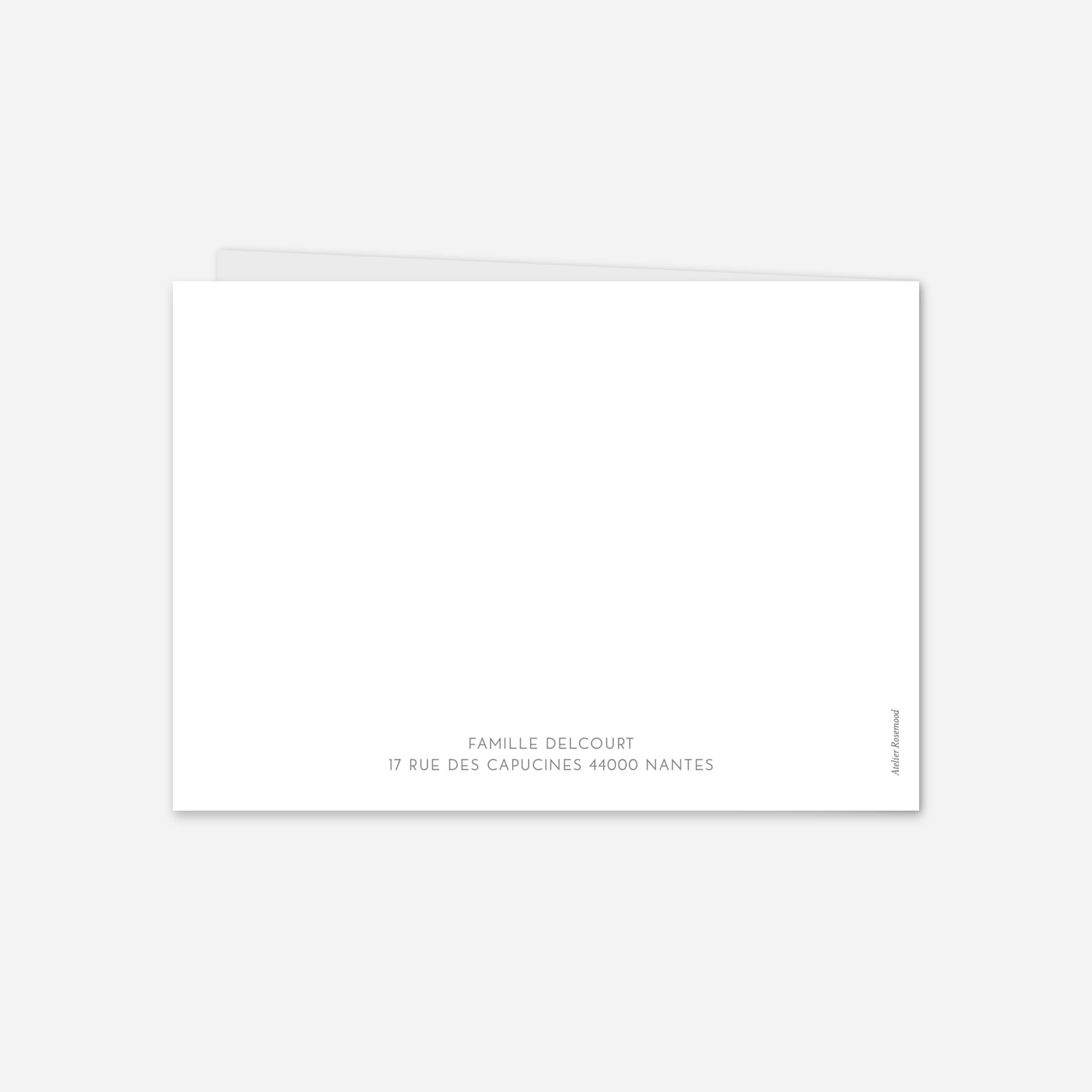 Carte de voeux Simple photo portrait