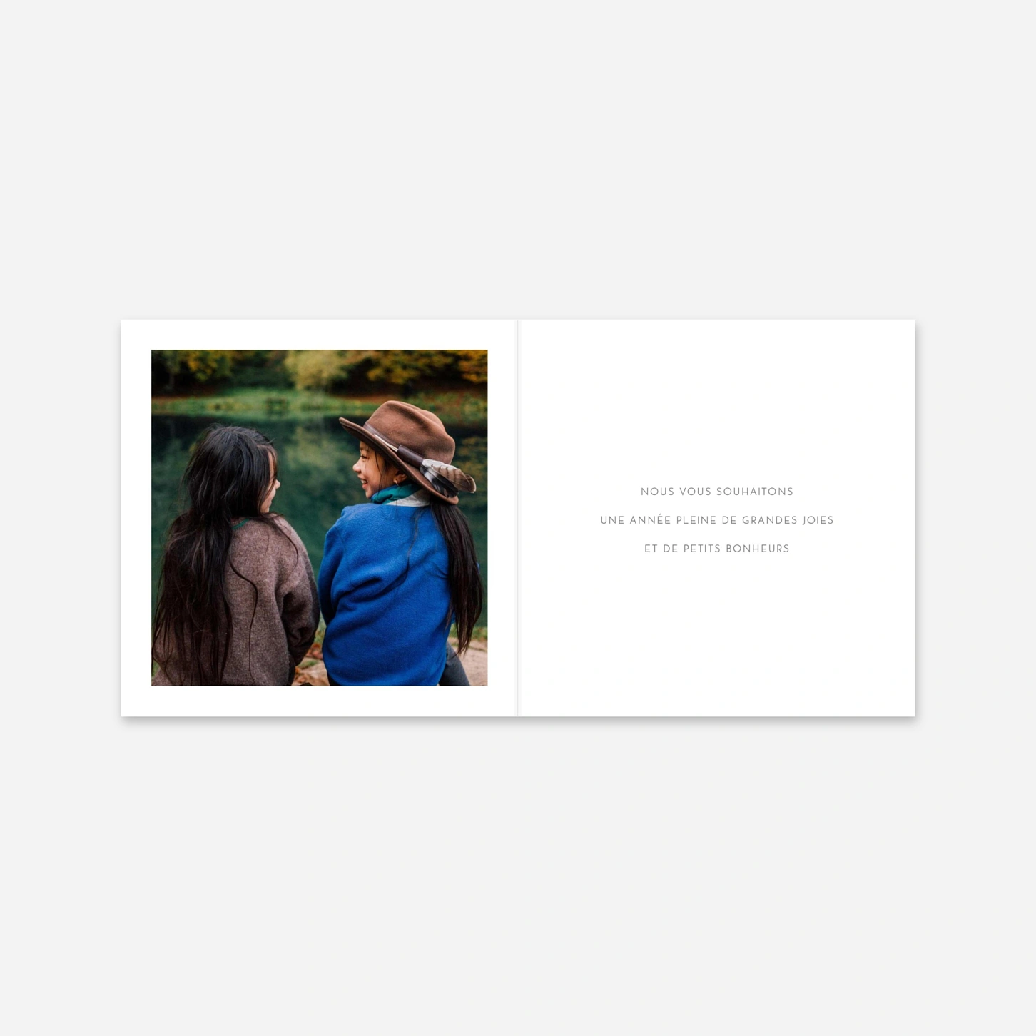 Carte de voeux Simple photo portrait
