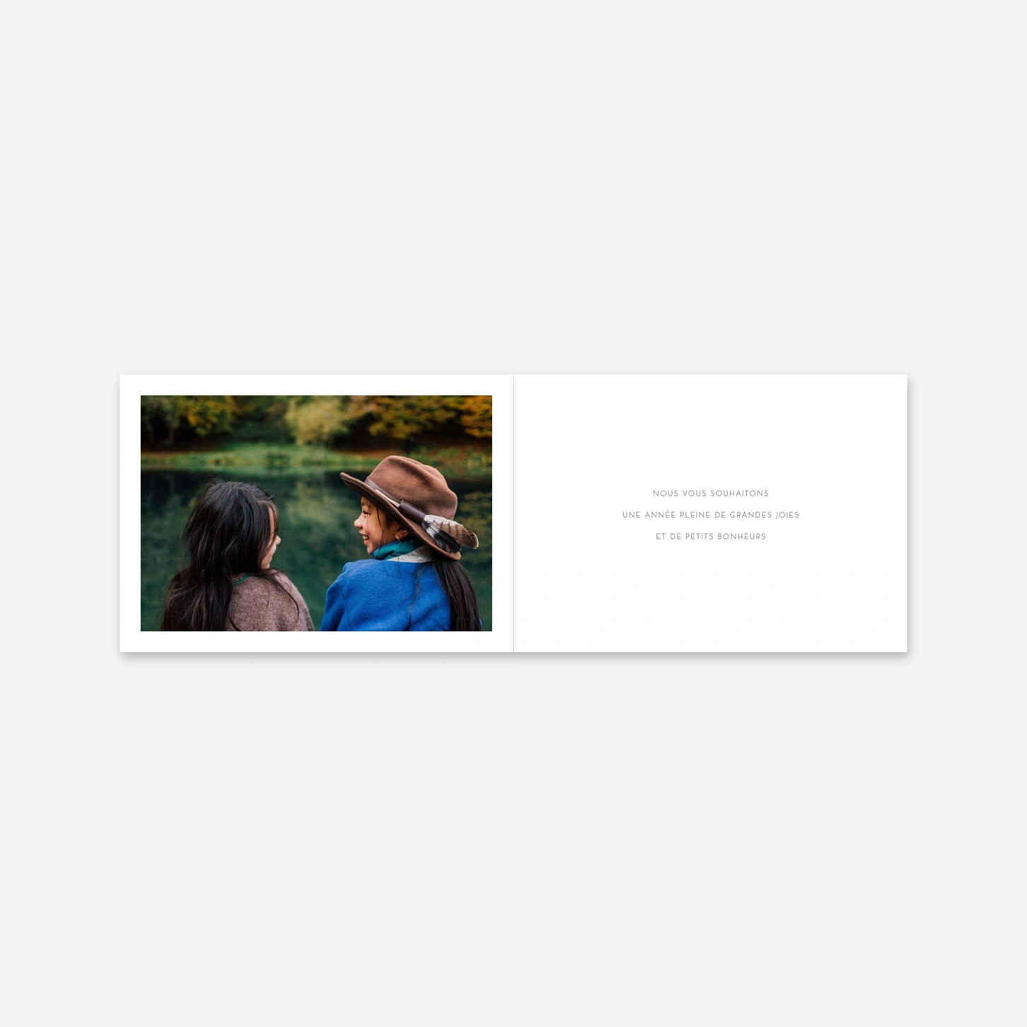Carte de voeux Simple photo portrait