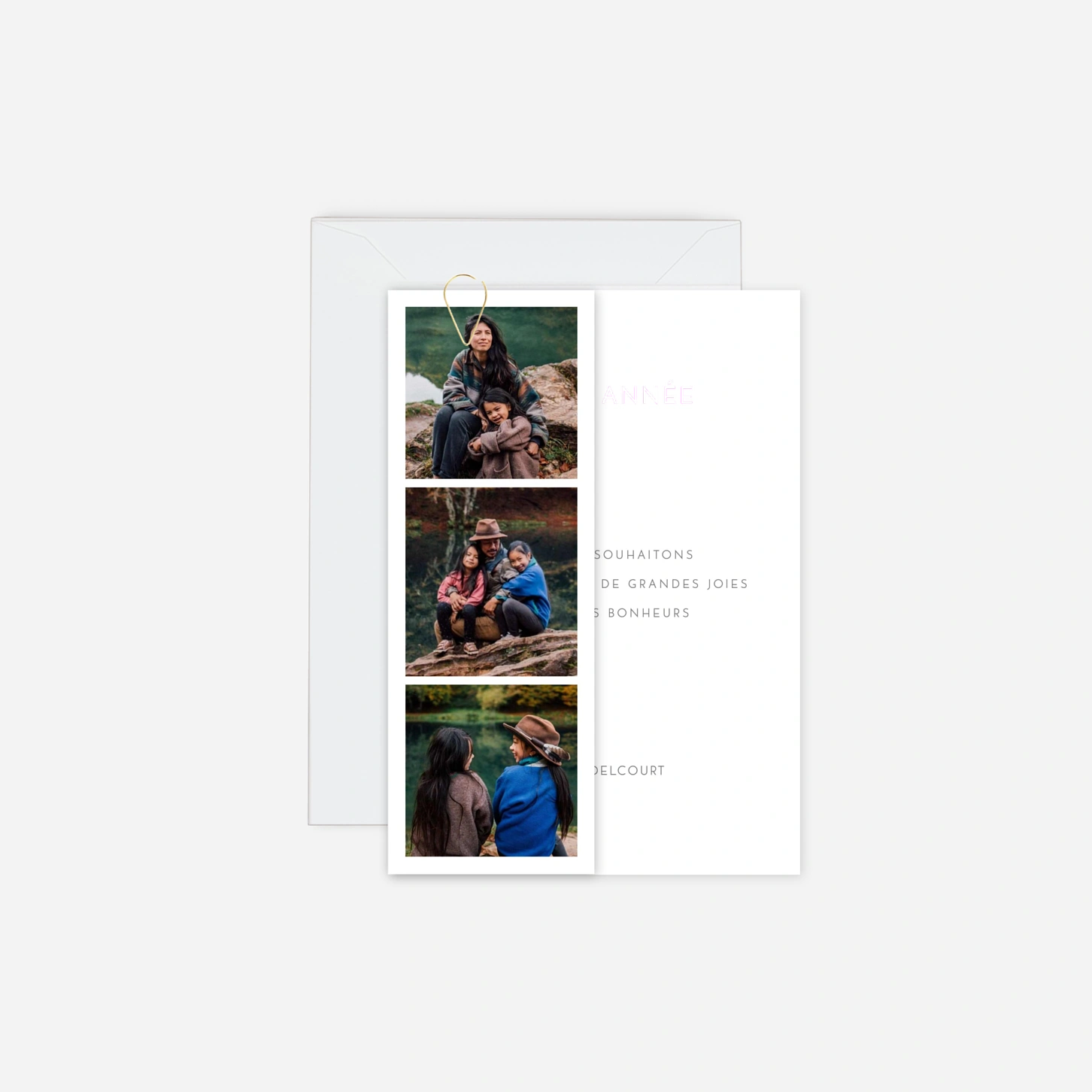 Carte de voeux Simple photo portrait
