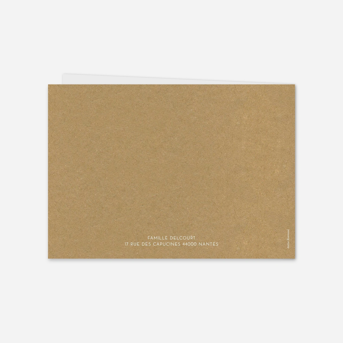 Carte de voeux Simple photo portrait