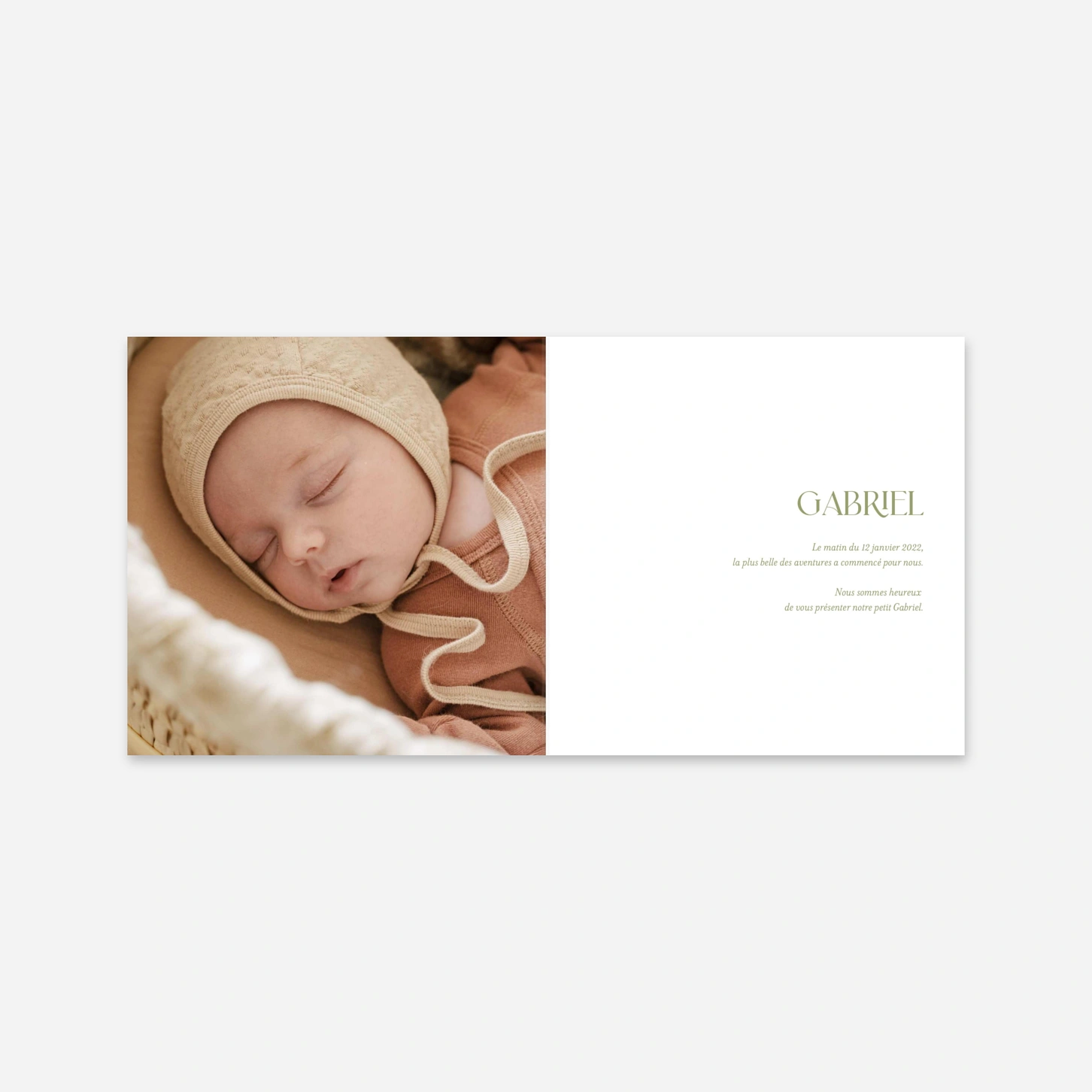 Faire-part naissance Simplement