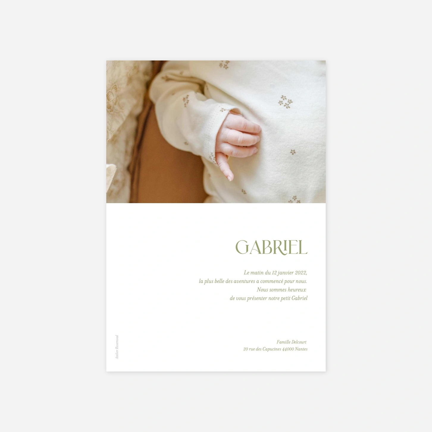 Faire-part naissance Simplement