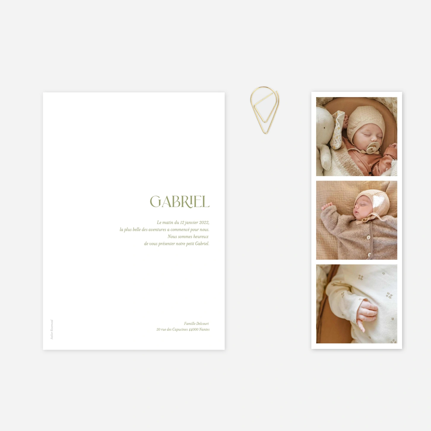 Faire-part naissance Simplement