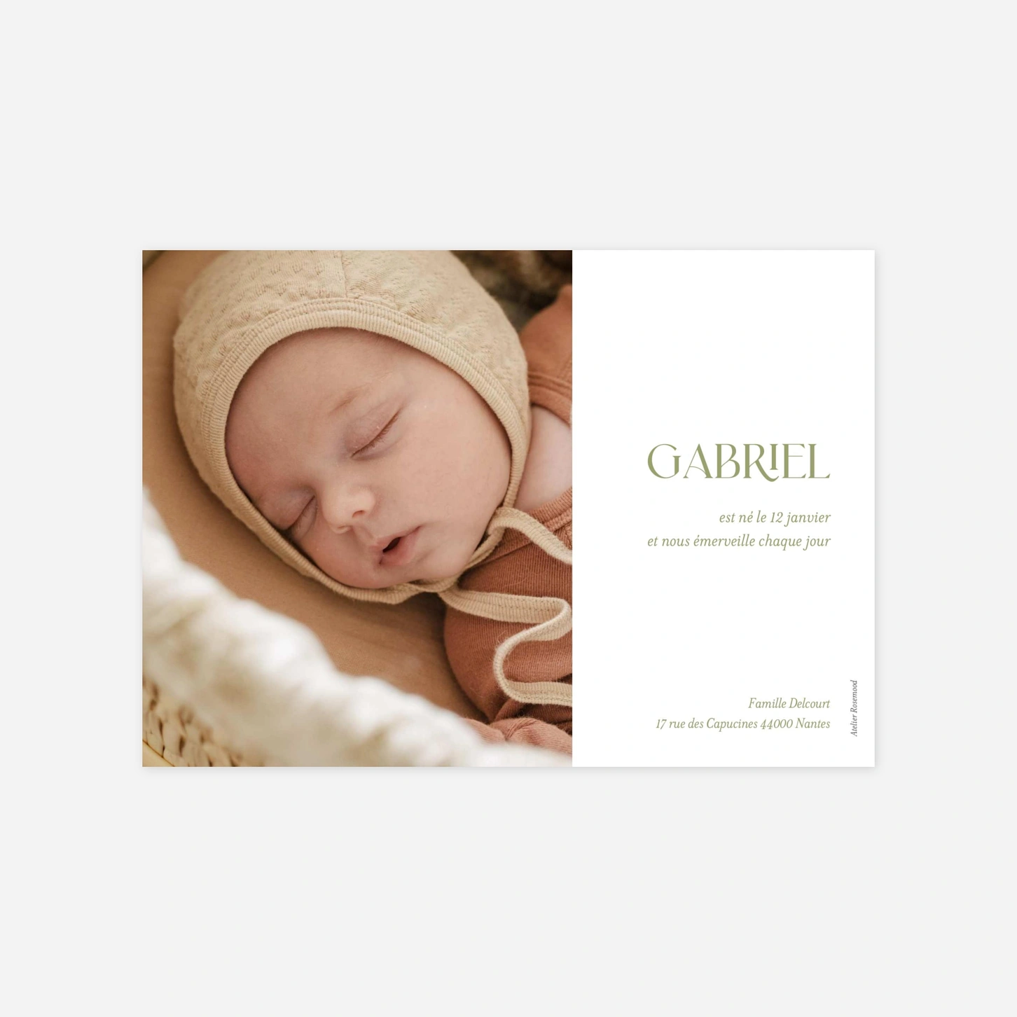 Faire-part naissance Simplement